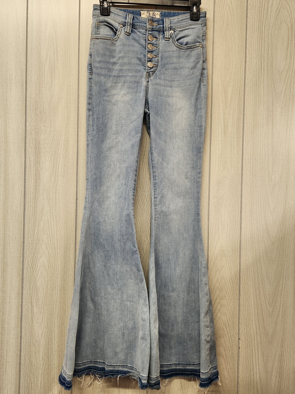 We The Free Light Wash High-Rise Button-Fly Flare Jeans - Women